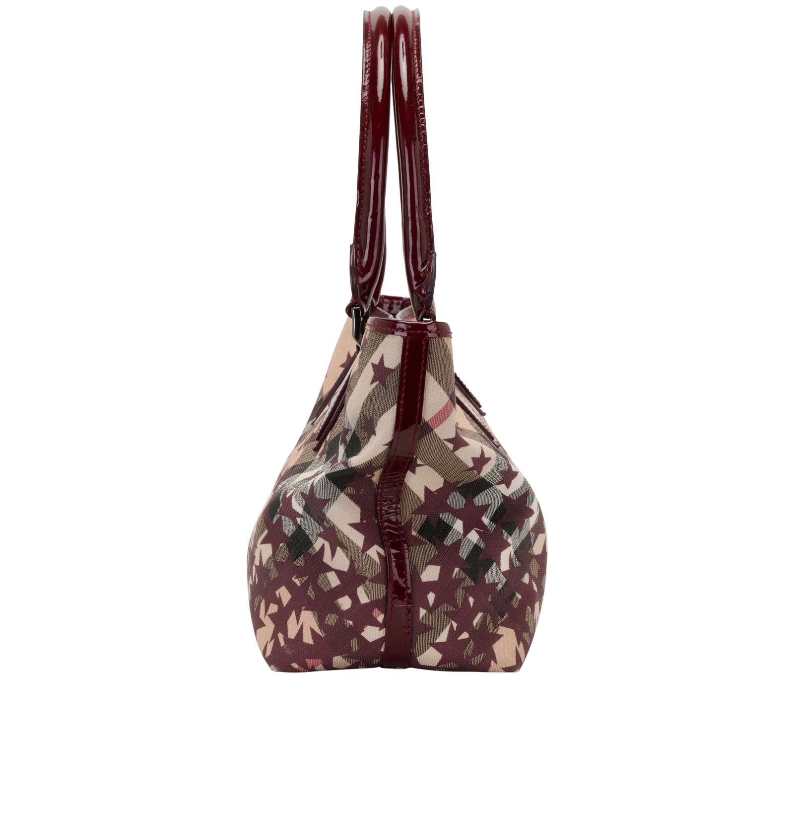 Supernova Stars Tote, &pound;210, Handbags, Beige, Canvas/Patent Leather, Side view